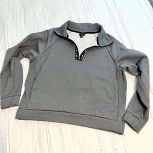 Nike Therma-Fit Sweatshirt Women's Small Gray 1/4 Zip Pullover Training Ribbon